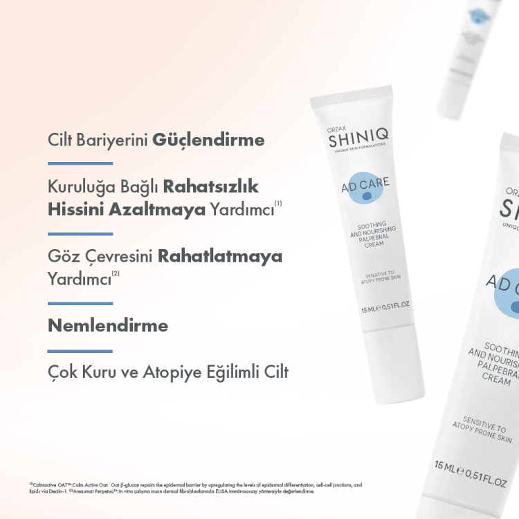 Kuru, &Ccedil;ok Kuru ve Atopiye Eğilimli  Ciltler i&ccedil;in Nemlendirici ve Besleyici G&ouml;z Kapağı Bakım Kremi